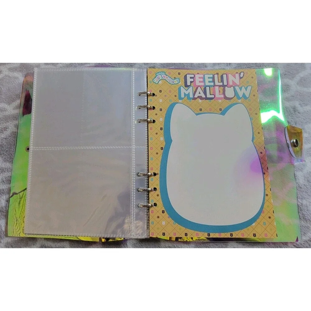 Original Squishmallow Sticker Collector Album Pink Shiny Refractor Binder Cover